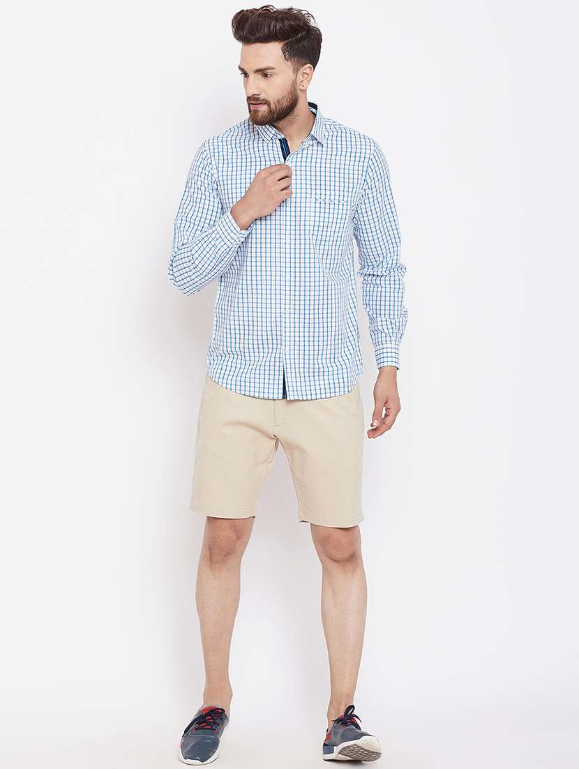 blue checkered casual shirt - 16229739 -  Standard Image - 3