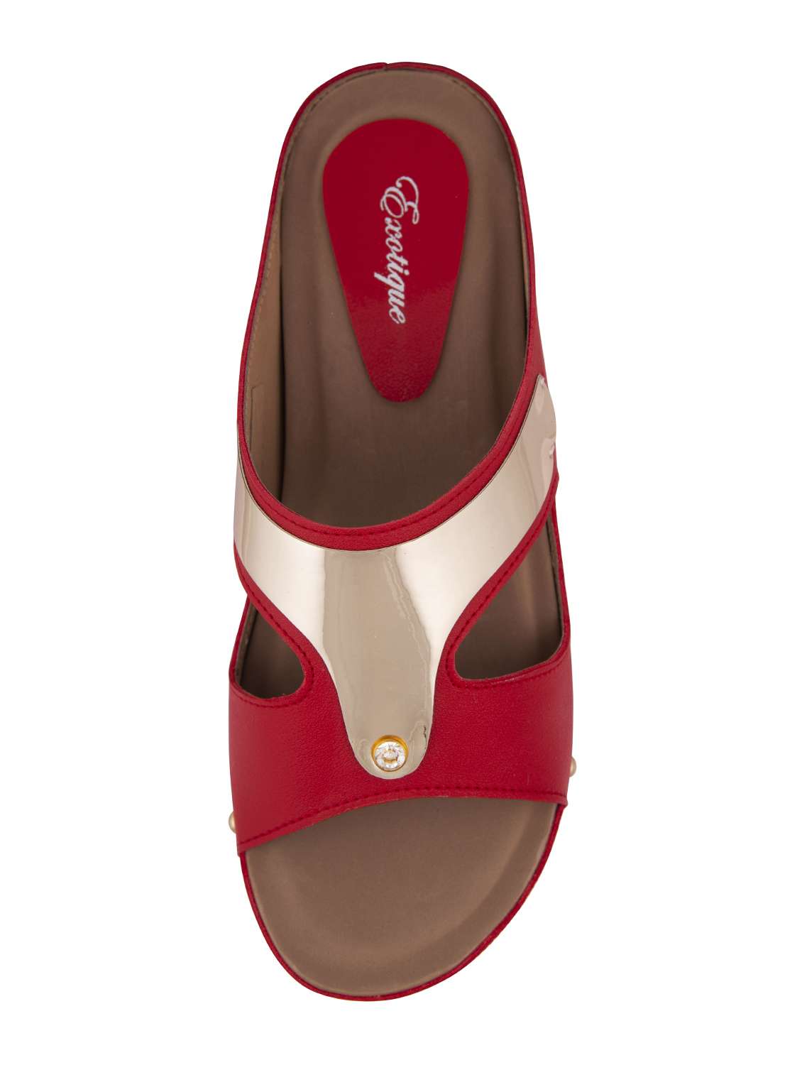 red slip on wedges - 16232562 -  Standard Image - 3