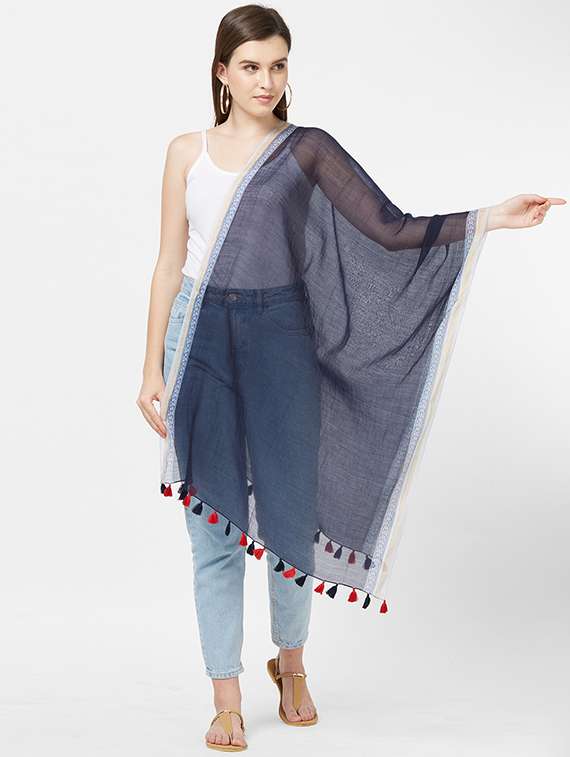 women's solid print stole