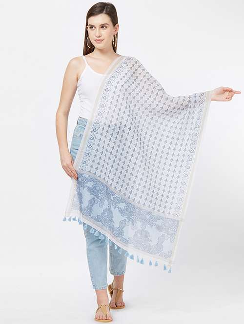 women's printed print stole - 16233682 - Standard Image - 0