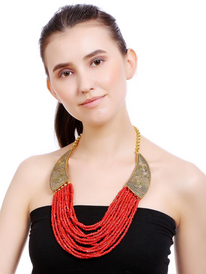 women ethnic daily wear designer necklace - 16234662 - Standard Image - 3