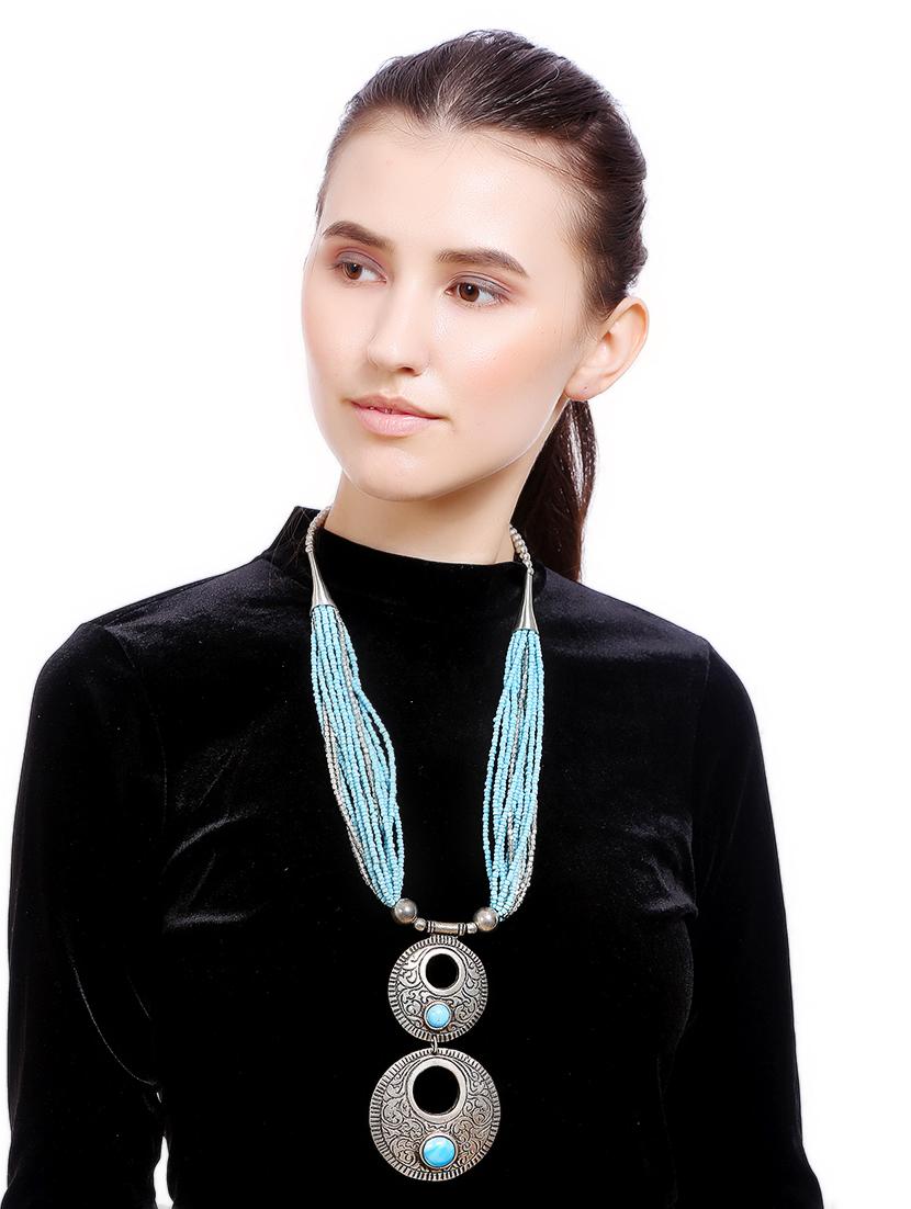 women ethnic daily wear designer necklace - 16234670 - Standard Image - 3