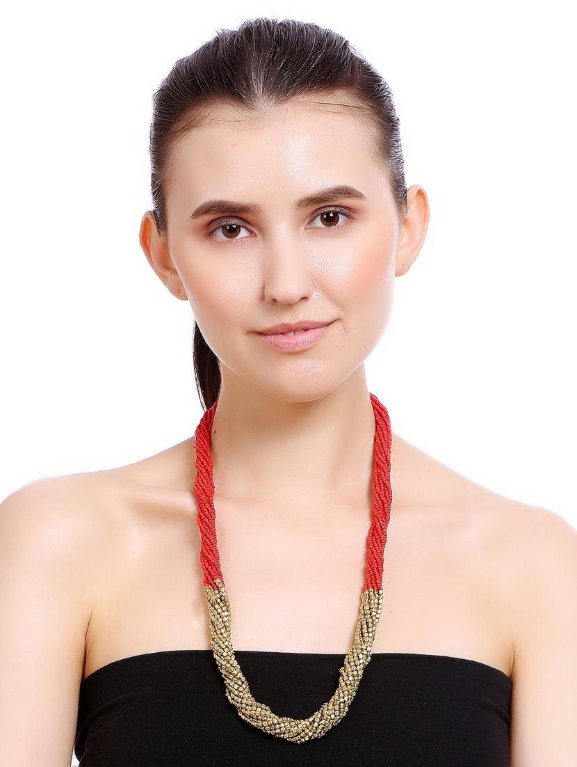 women ethnic daily wear designer beaded necklace - 16234682 - Standard Image - 3