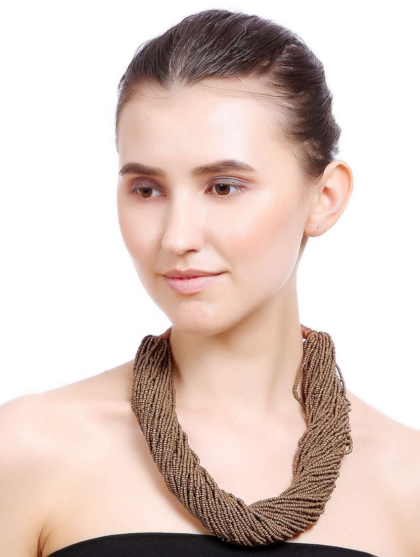 women ethnic daily wear designer beaded necklace - 16234691 - Standard Image - 3