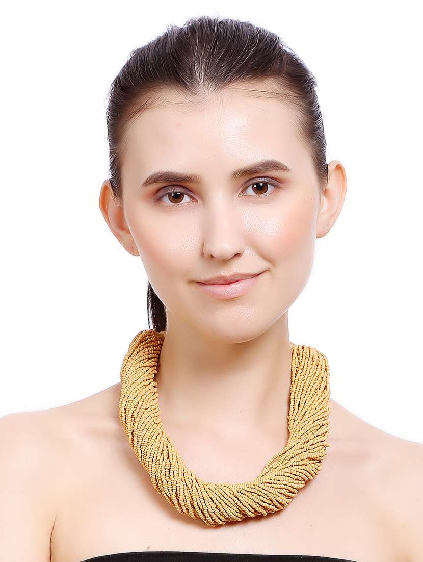 women ethnic daily wear designer beaded necklace - 16234696 - Standard Image - 3