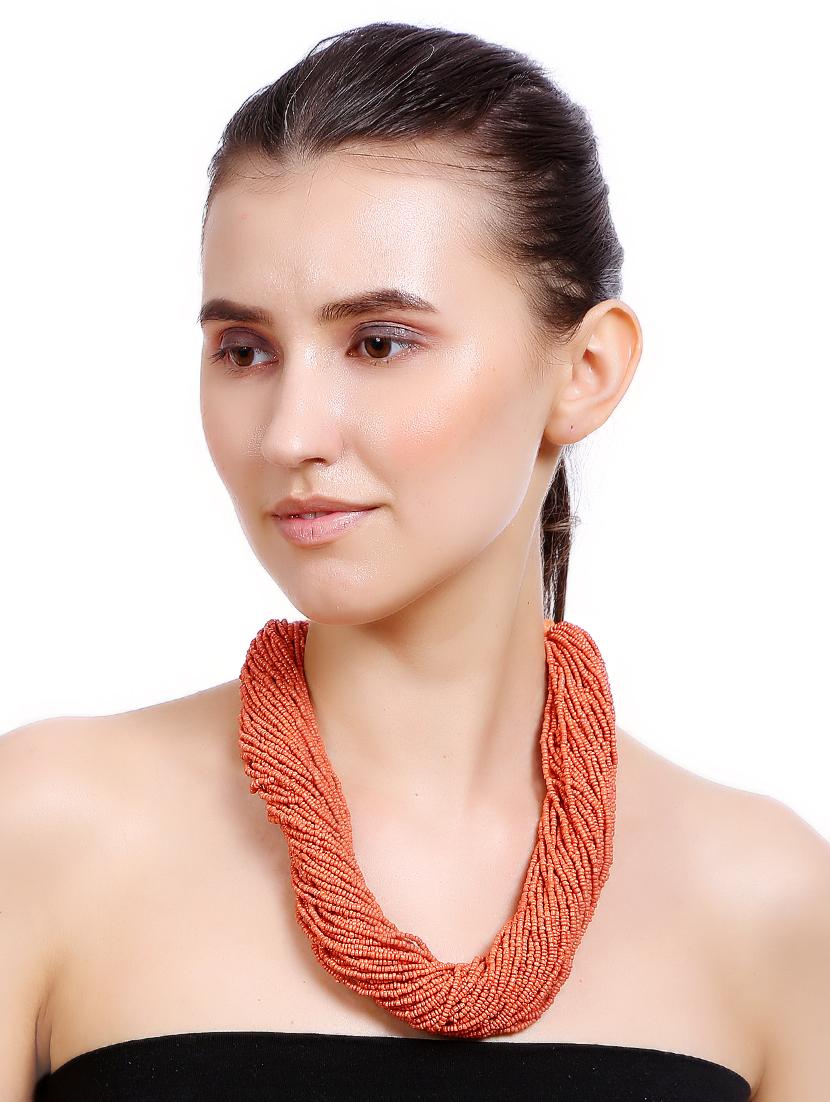 women ethnic daily wear designer beaded necklace - 16234698 - Standard Image - 3