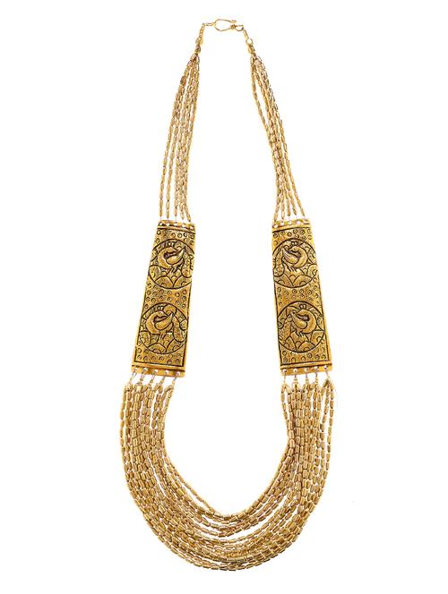 gold metal necklace - 16234733 - Standard Image - 0