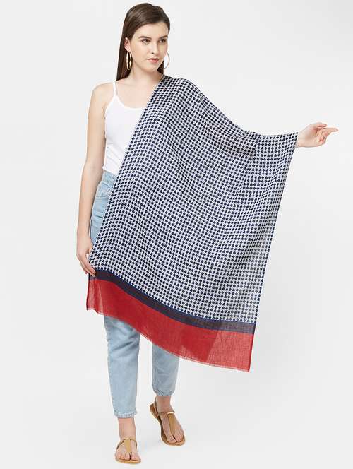 women's printed print stole - 16235361 -  Standard Image - 0