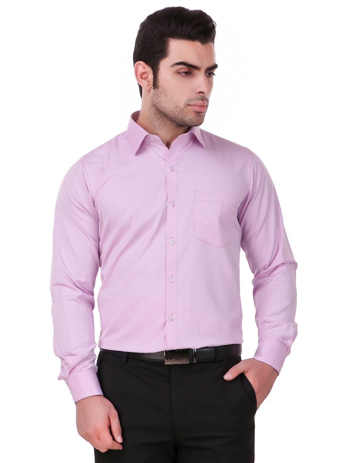 purple solid formal shirt - 16236495 -  Zoom Image - 0