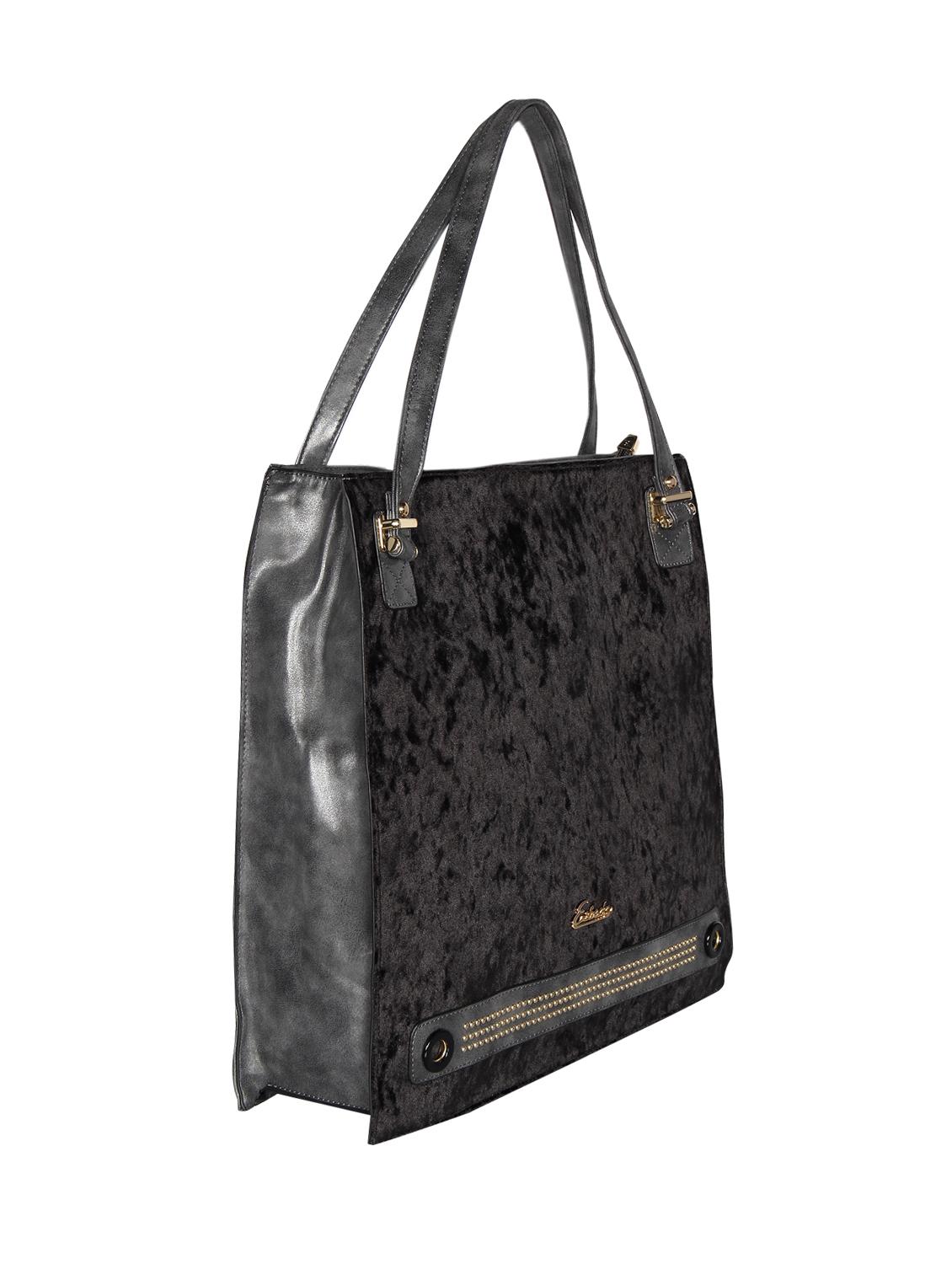 grey leatherette (pu) regular handbag - 16238464 - Standard Image - 3