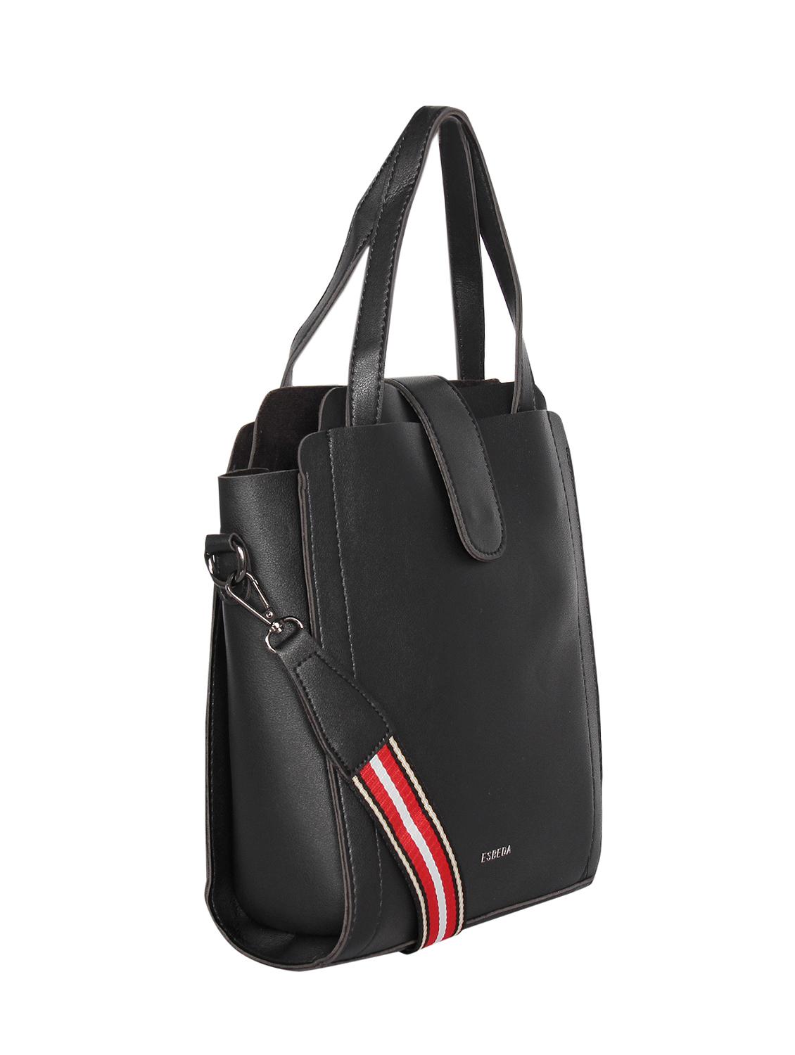 black leatherette (pu) handbag and purse combo - 16238469 - Standard Image - 3