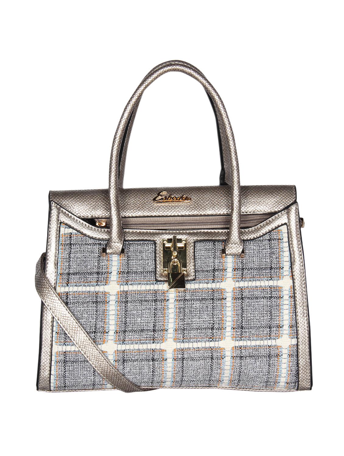 gold leatherette (pu) regular handbag - 16238476 - Zoom Image - 0