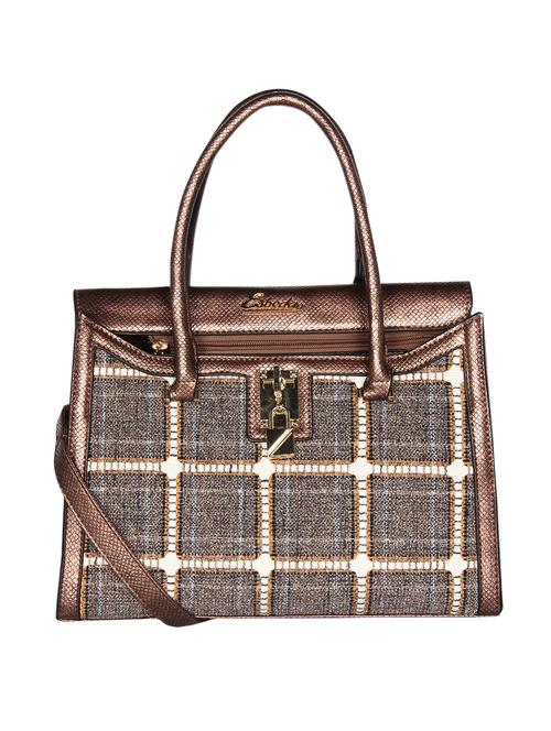 gold leatherette (pu) regular handbag - 16238477 -  Standard Image - 0