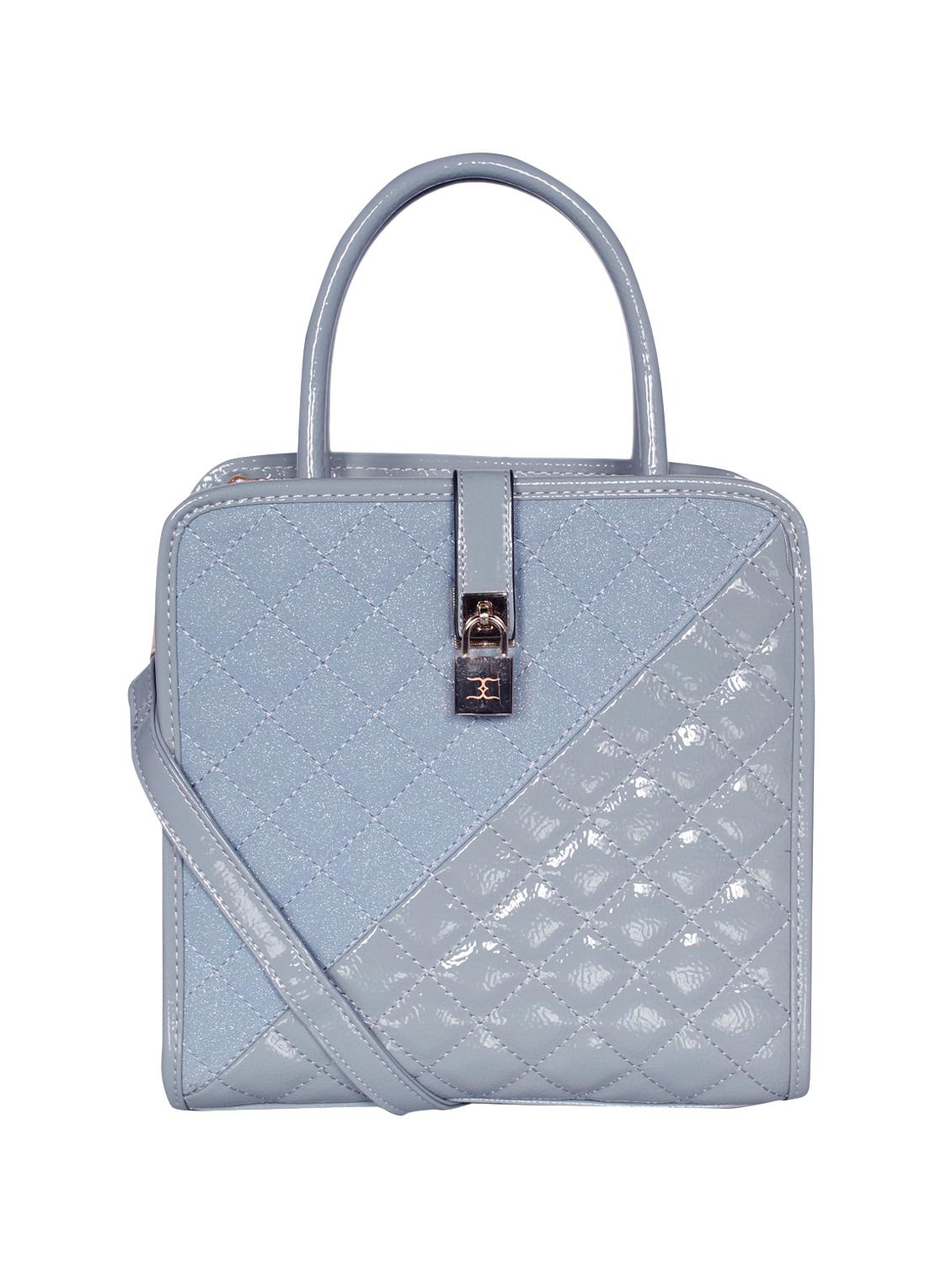 blue leatherette (pu) regular satchel - 16238489 -  Zoom Image - 0