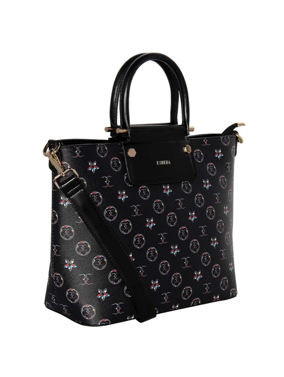 black leatherette (pu) handbag - 16238502 - Standard Image - 3