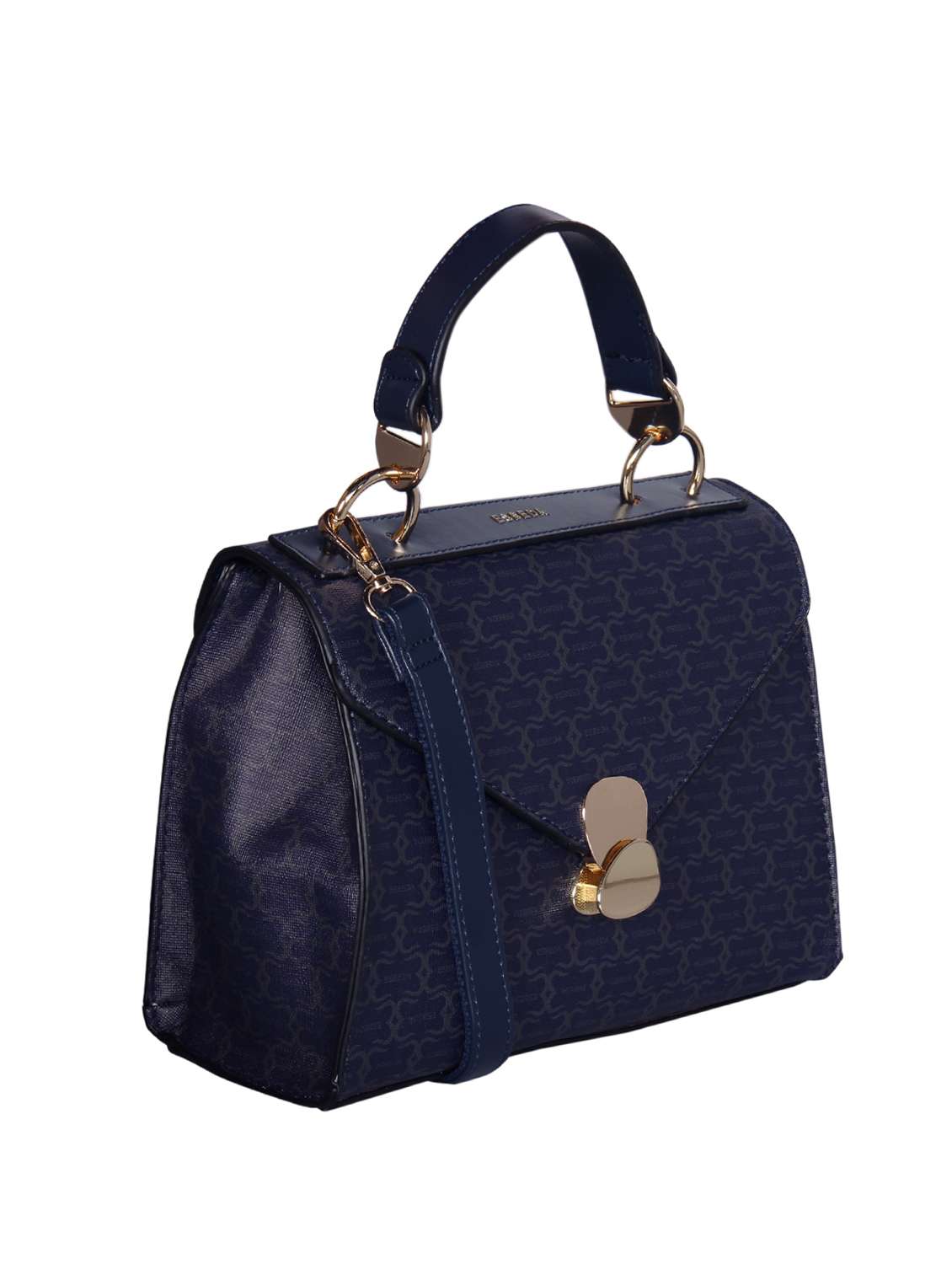 blue leatherette (pu) handbag - 16238508 -  Standard Image - 3