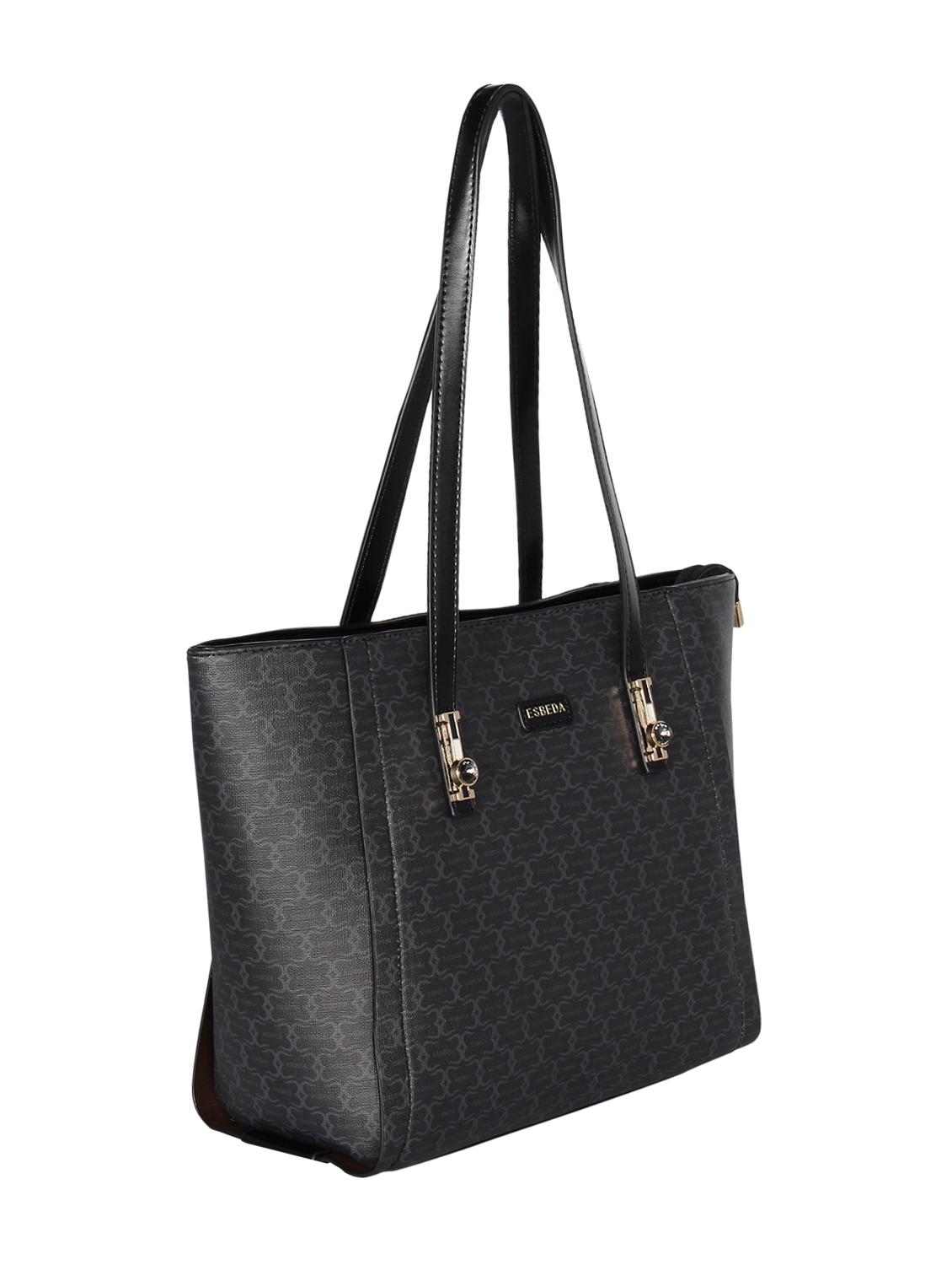 black leatherette (pu) handbag - 16238540 - Standard Image - 3