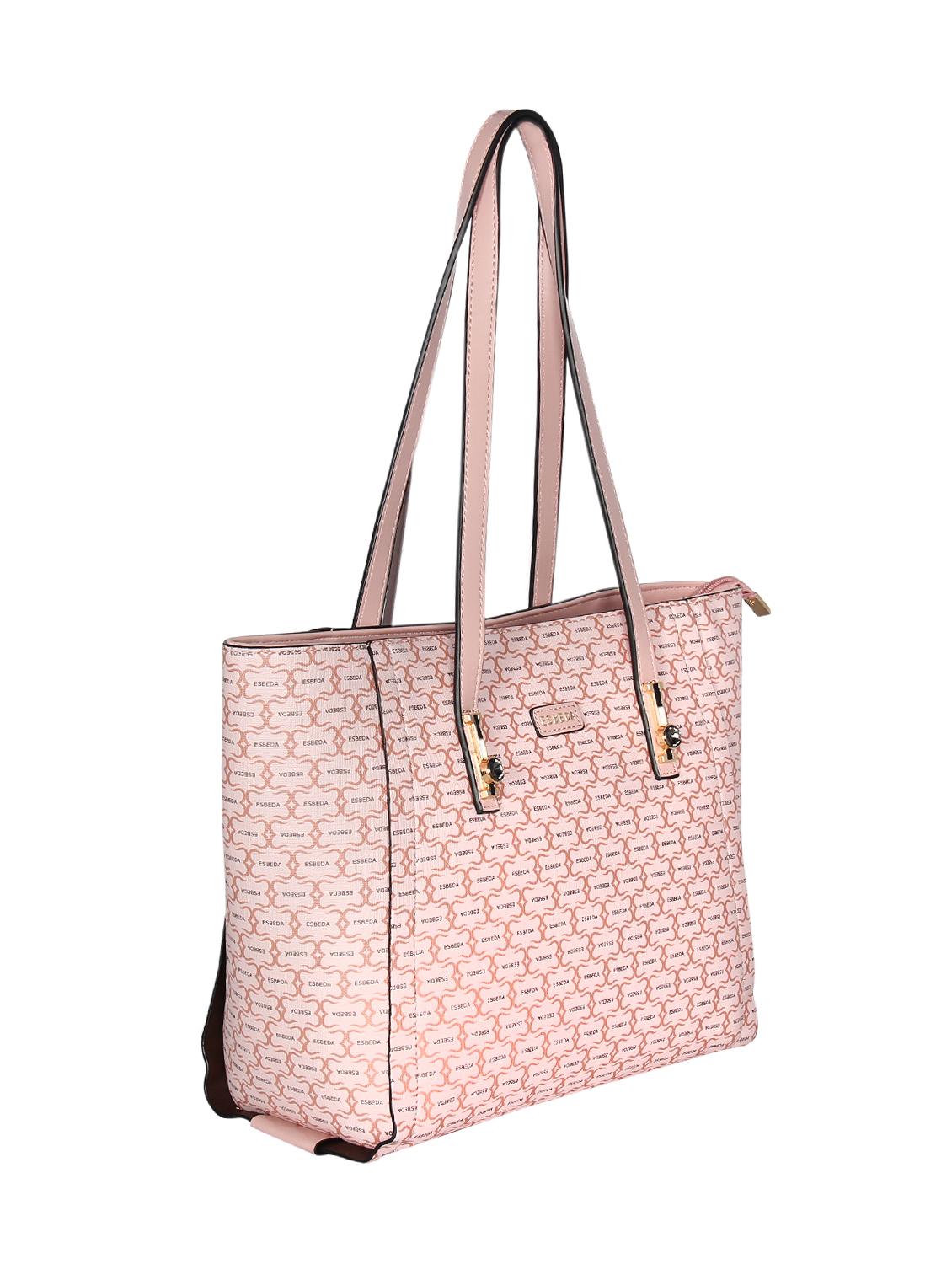 pink leatherette (pu) handbag - 16238544 - Standard Image - 3