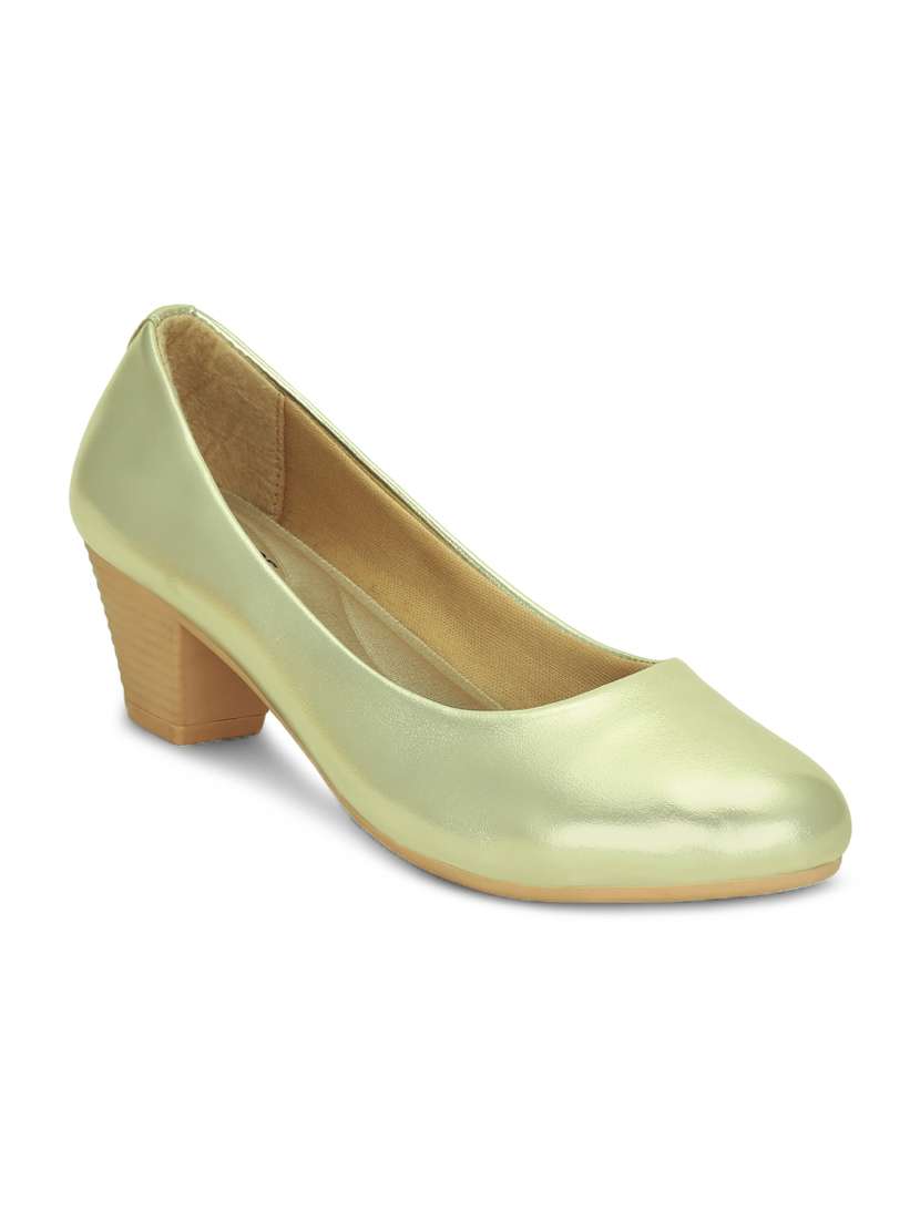 gold slip on pumps