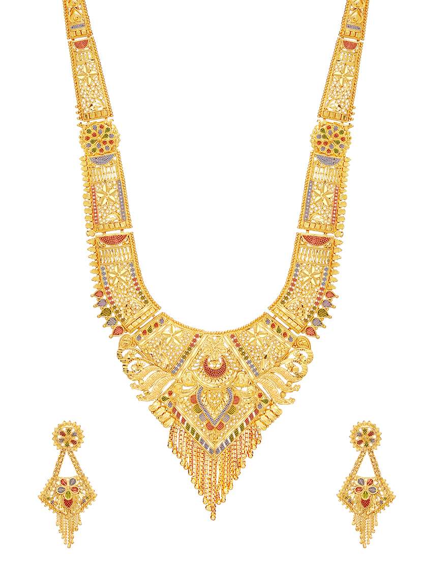 Buy online Multi Colored Metal Necklaces And Earring from Sets for