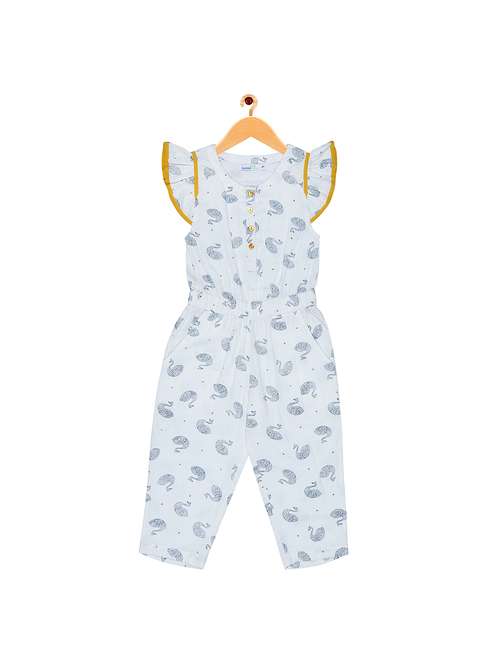 blue rayon full length jumpsuit - 16241338 - Standard Image - 0