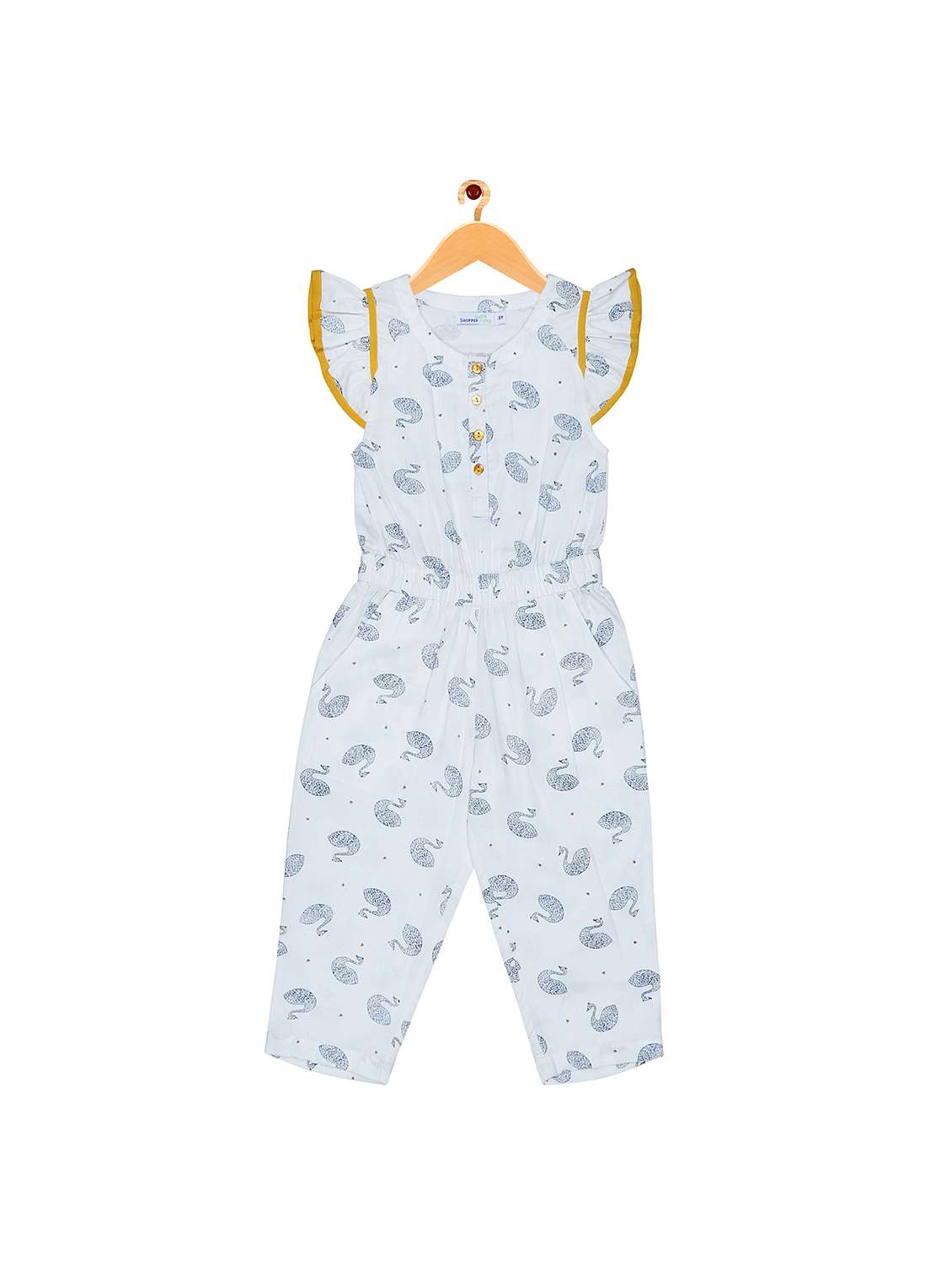 blue rayon full length jumpsuit