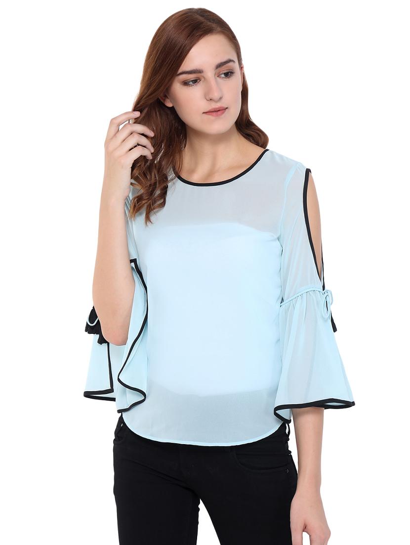 women's straight round neck top - 16241701 -  Zoom Image - 0