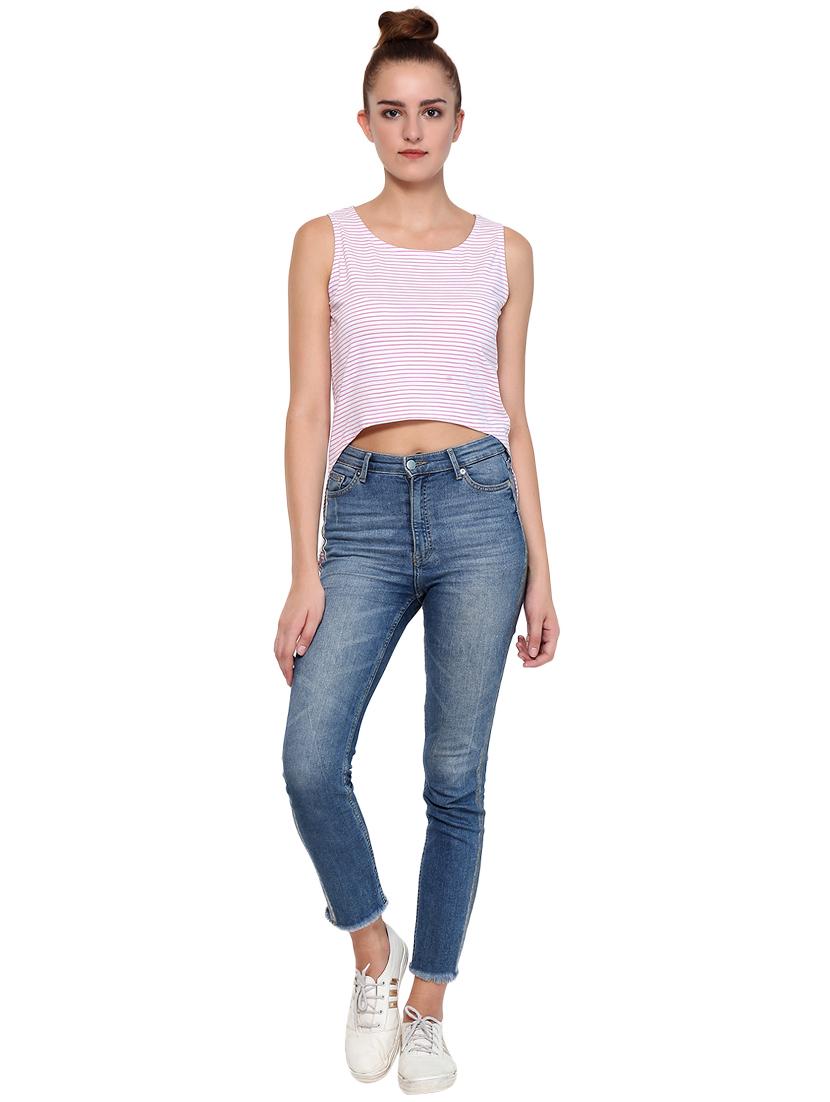 women's crop scoop neck top - 16241708 - Standard Image - 3