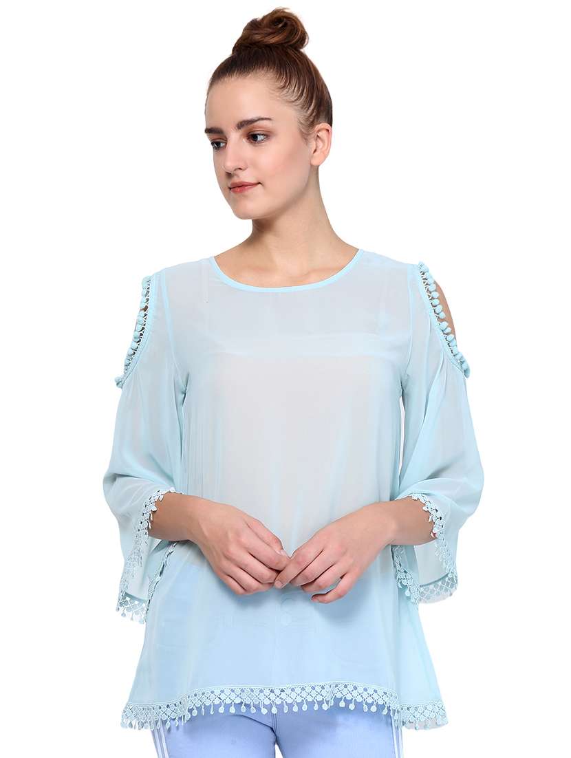 women's straight round neck top - 16241721 -  Zoom Image - 0
