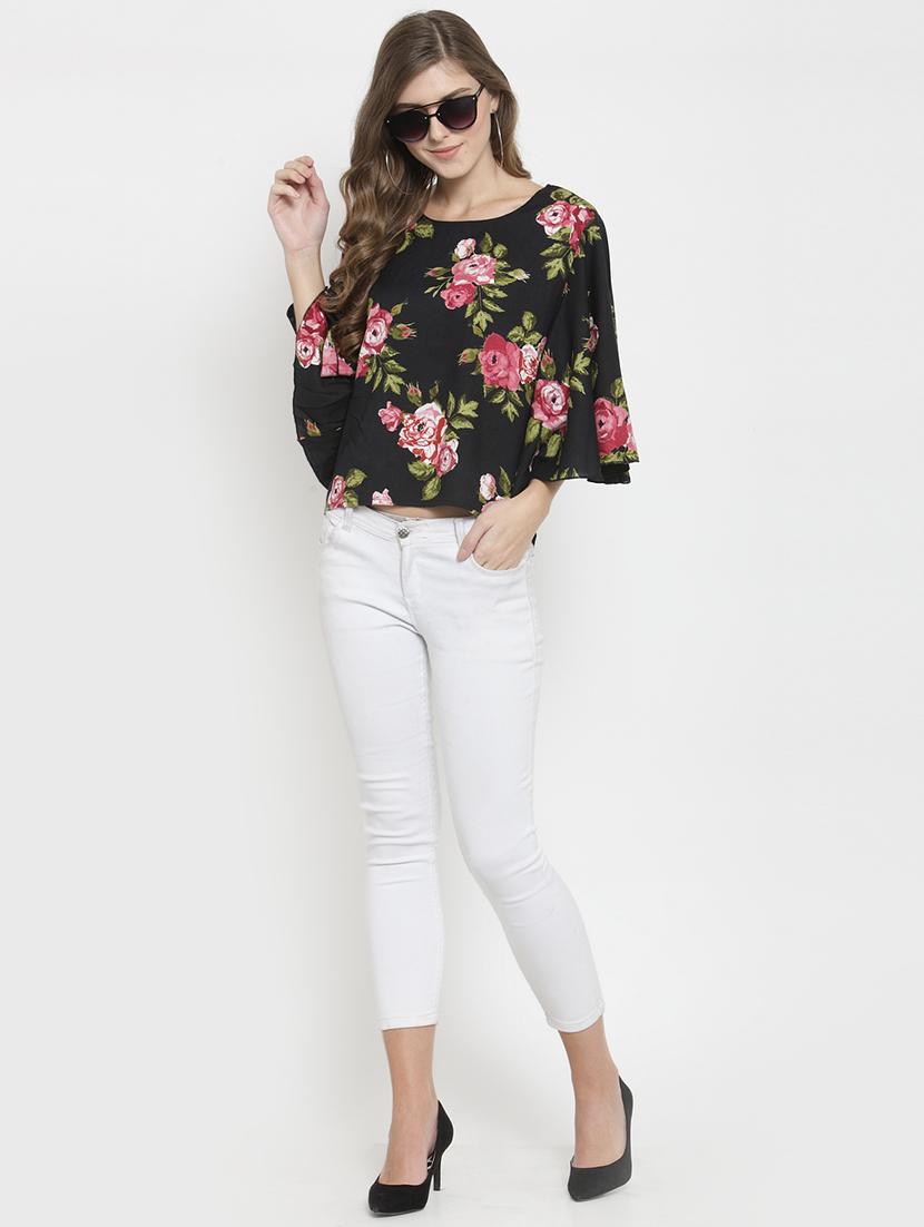women's straight round neck top - 16241733 -  Standard Image - 3