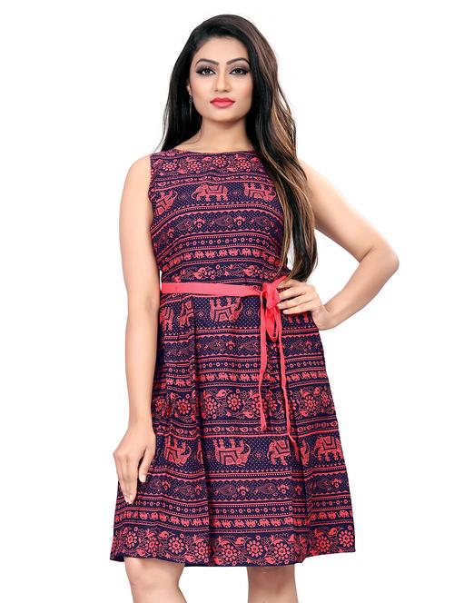 tie knot pleated a-line dress - 16242018 - Standard Image - 0