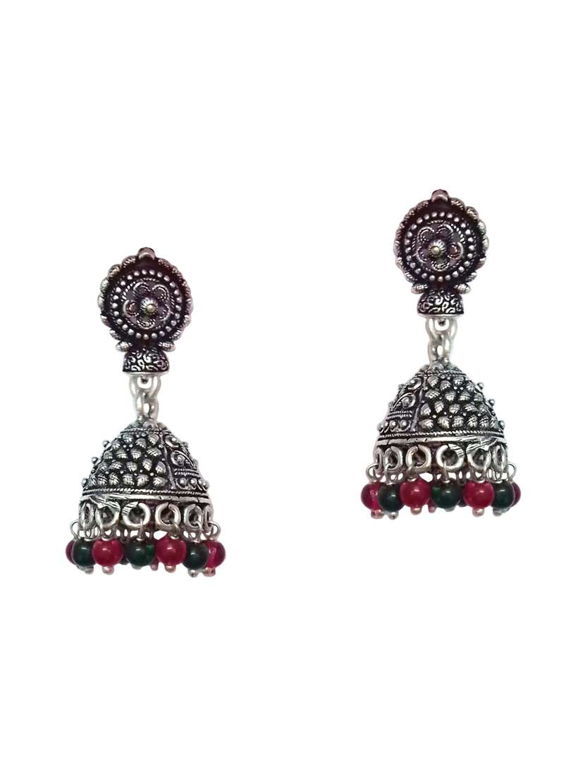 multi colored jhumka earring - 16244230 -  Zoom Image - 0