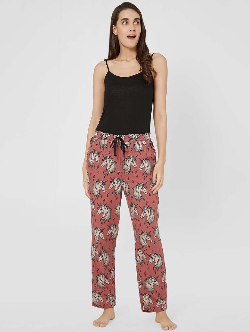 drawstring unicorn print pajama - 16245141 - Standard Image - 3