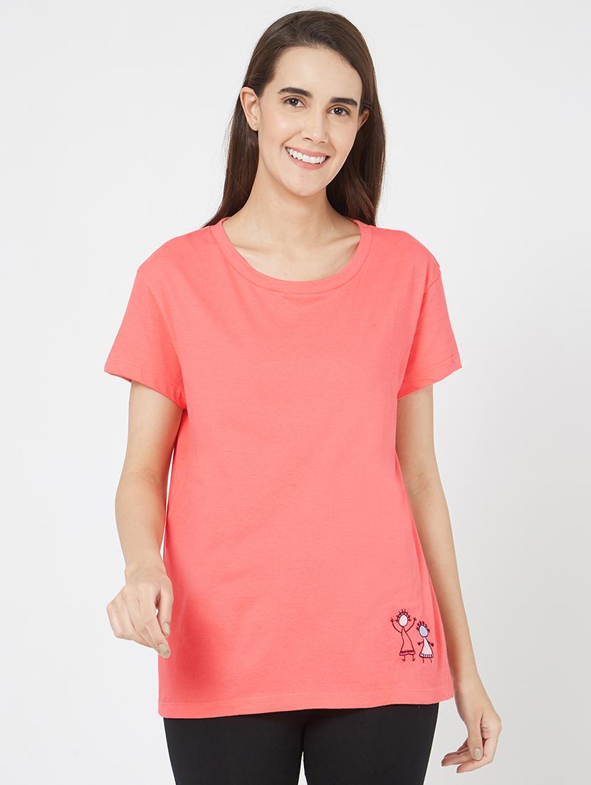 round neck solid tee - 16245151 - Zoom Image - 0