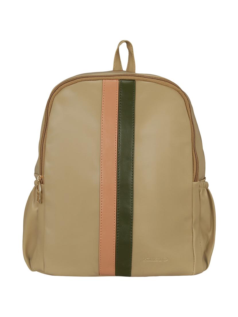 beige leatherette (pu) regular backpack - 16245661 - Zoom Image - 0