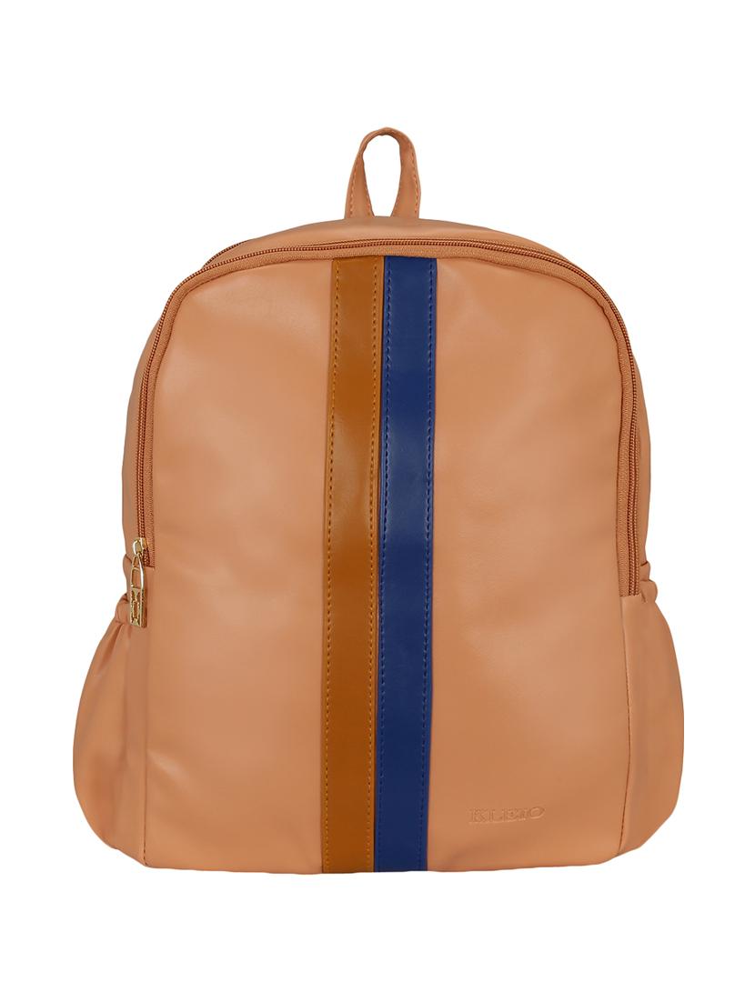 pink leatherette (pu) regular backpack - 16245667 -  Zoom Image - 0