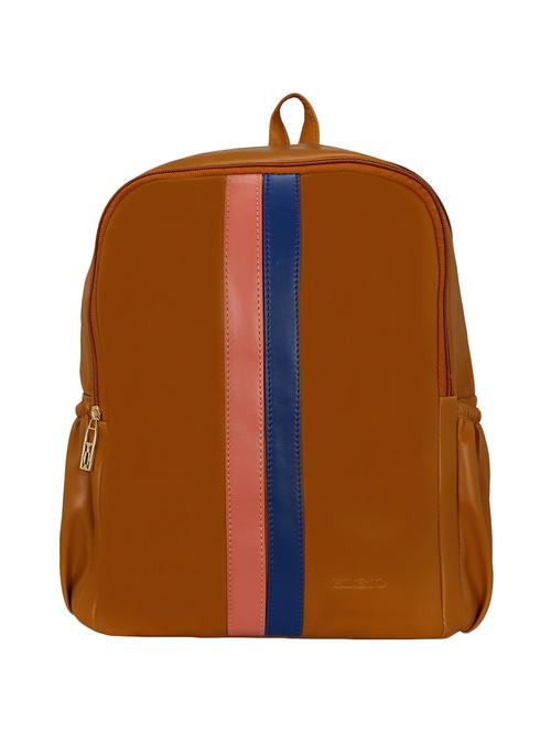 tan leatherette (pu) regular backpack - 16245670 - Standard Image - 0