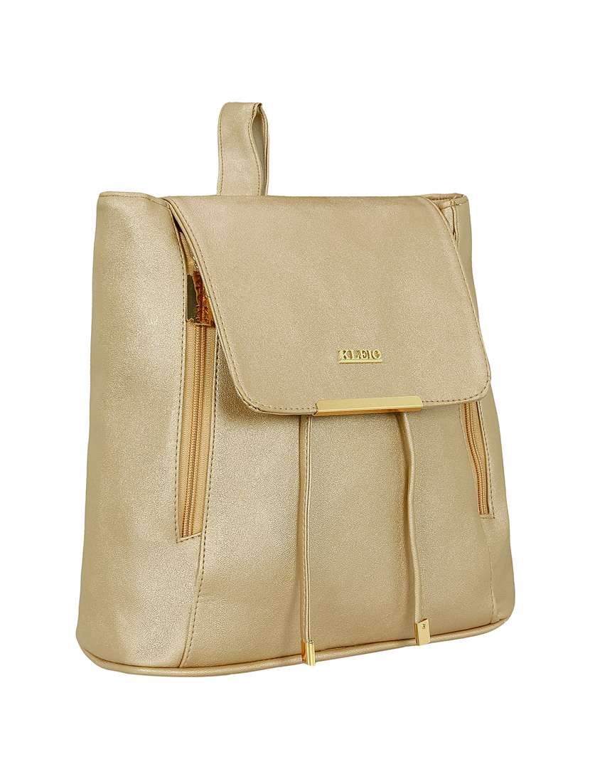 beige leatherette (pu) regular backpack - 16245672 -  Standard Image - 3