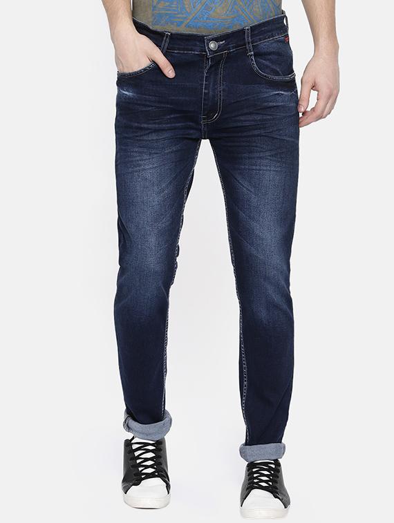 blue heavy washed jeans - 16252620 - Zoom Image - 0