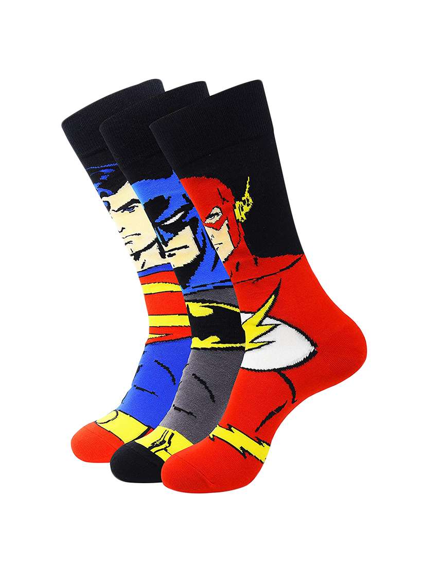 men pack of 3 printed above ankle length sock