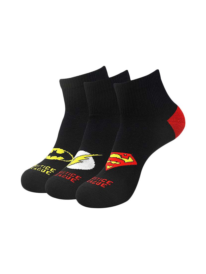 men pack of 3 printed above ankle length socks