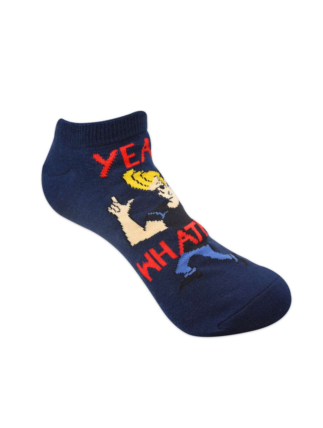 navy blue cotton ankle length sock