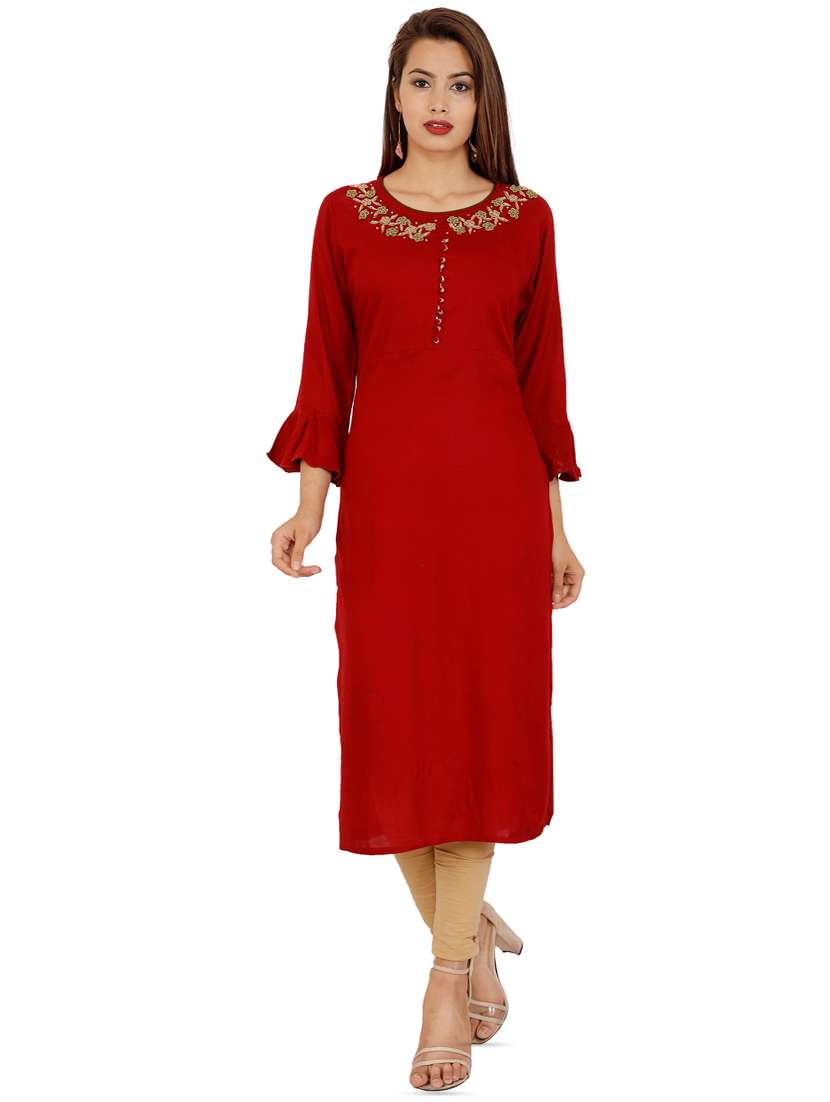 women's straight kurta - 16256693 -  Zoom Image - 0