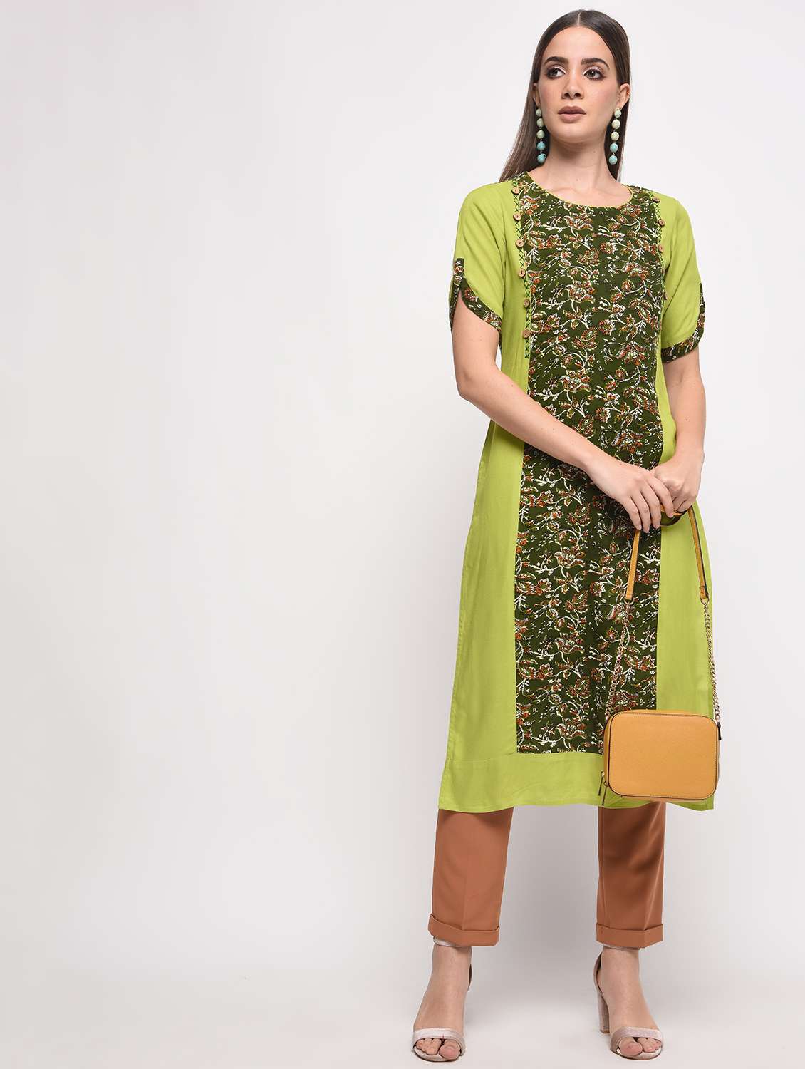women's straight kurta - 16259565 - Standard Image - 3