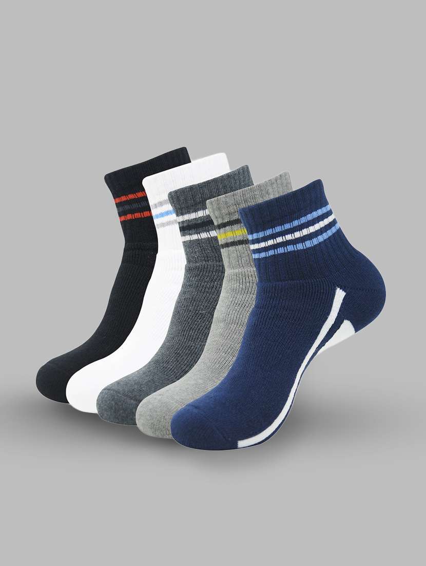 men pack of 5 solid ankle length sock
