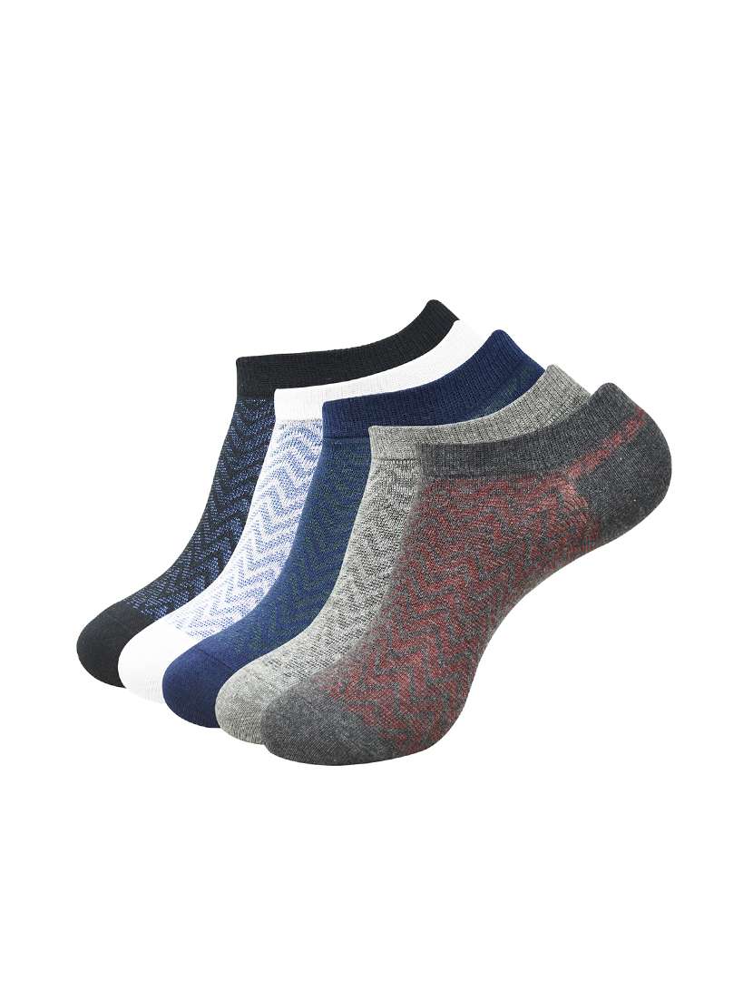 men pack of 5 chevron ankle length sock