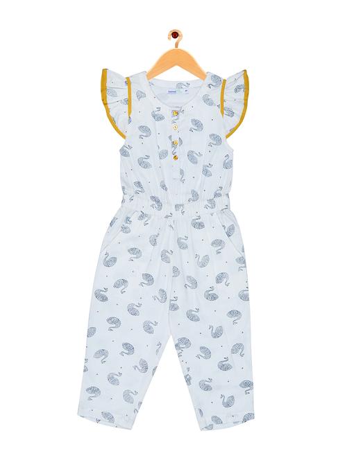 white rayon full length jumpsuit - 16262087 -  Standard Image - 0