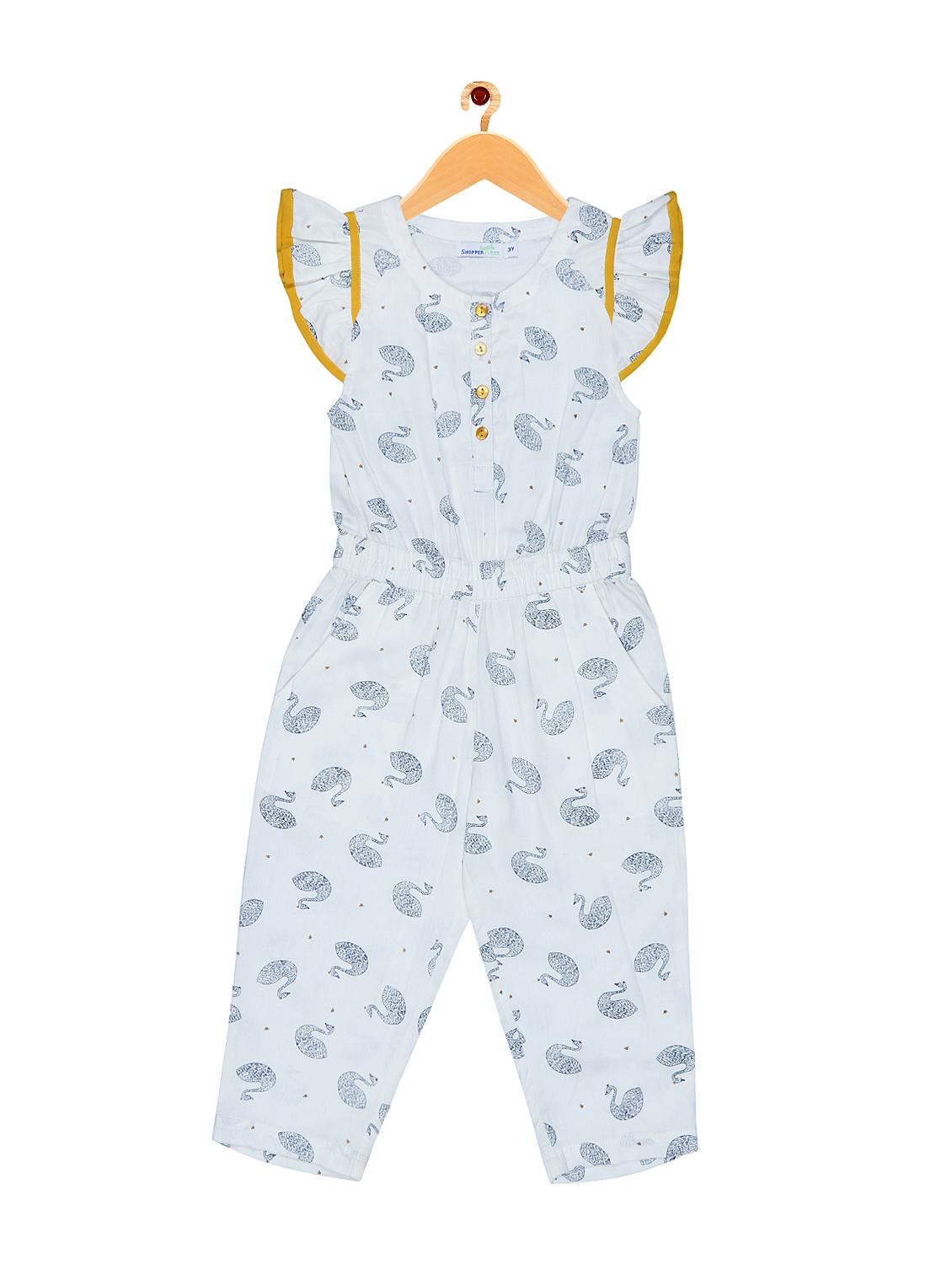 white rayon full length jumpsuit - 16262087 -  Zoom Image - 0