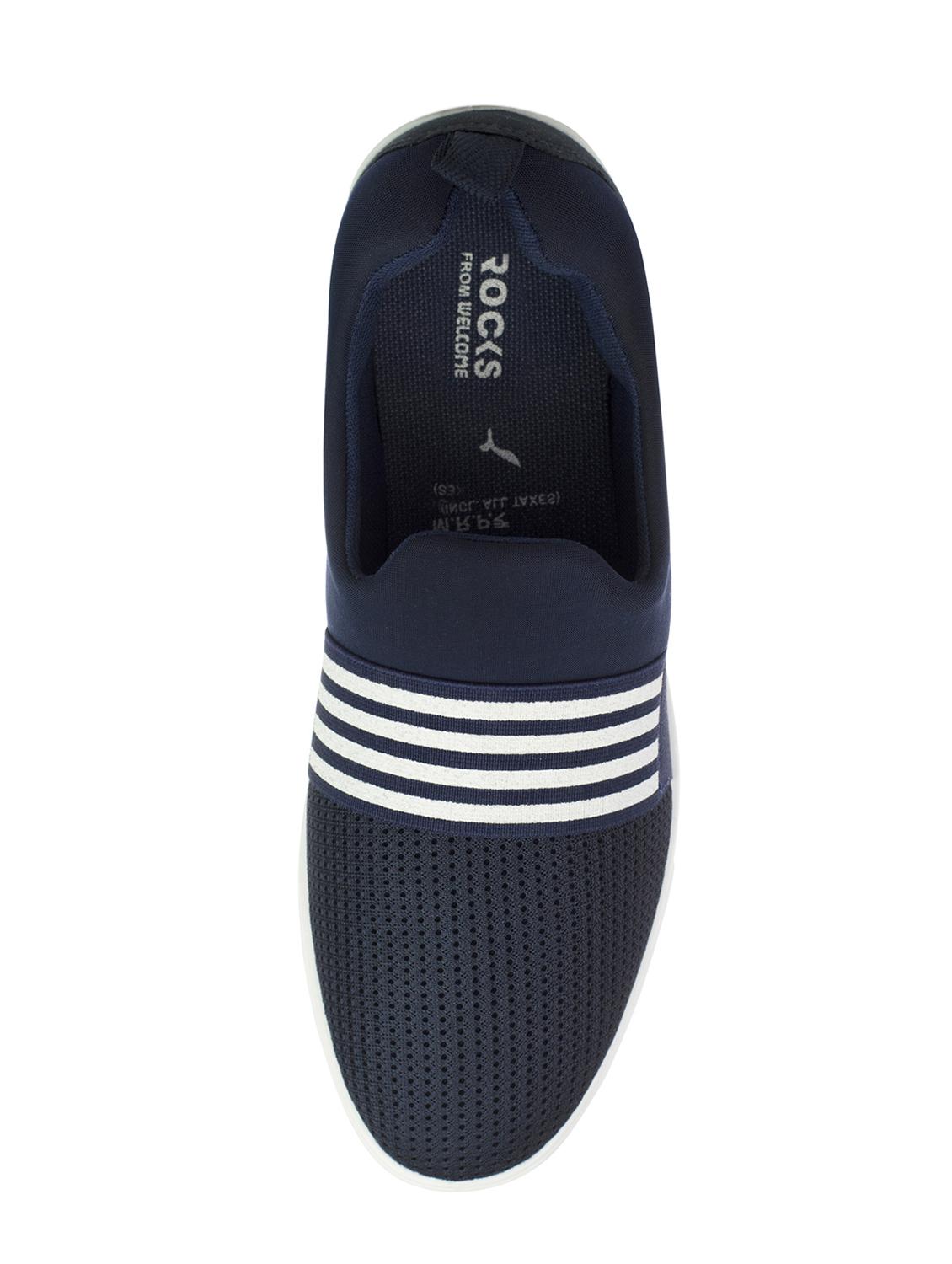 navy blue mesh slipons - 16262193 - Standard Image - 3