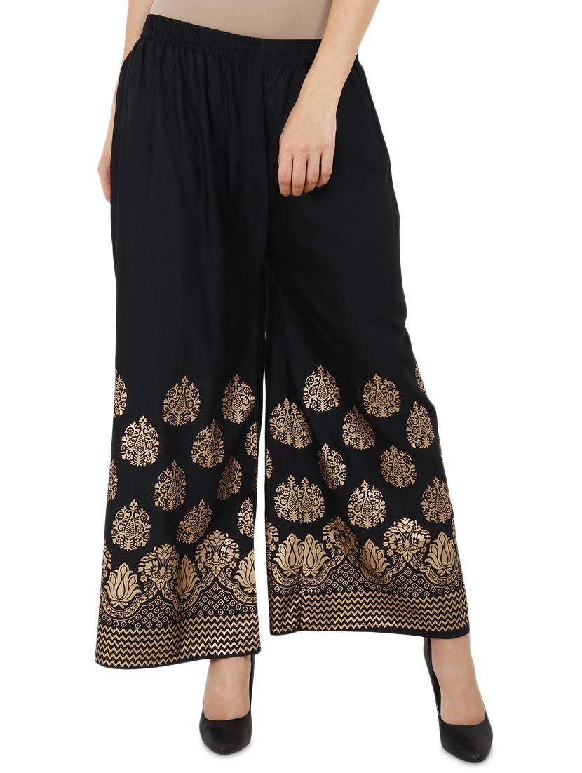 foil print rayon palazzo - 16265591 -  Zoom Image - 0